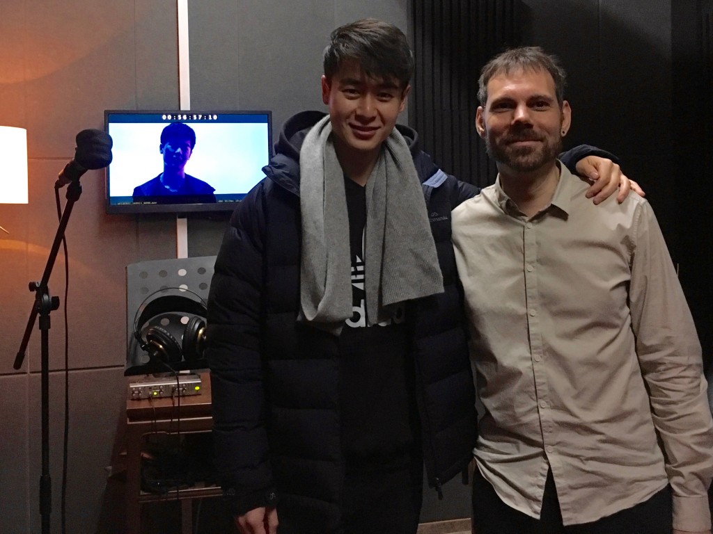 Sound designer Jarome Matthew with lead actor of 黑客风云